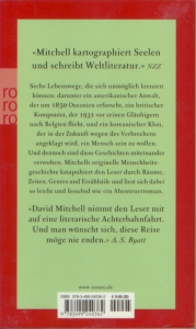 Der Wolkenatlas von David Mitchell Rueckcover Der Wolkenatlas von David Mitchell