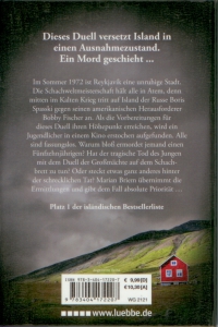 Rückcover Arnaldur Indridason - Duell