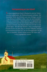 Rückcover Arnaldur Indridason - Engelsstimme