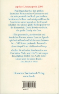 Rückcover: Paul Ingendaay - Warum du mich verlassen hast