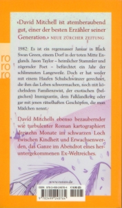 Rückcover David Mitchell - Der dreizehnte Monat
