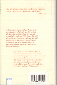 Rückcover Aline Sax - In einem Leben wie diesem