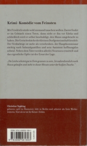 Rückcover Christine Tapking - Toter als tot