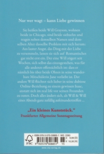 Rückcover John Green & David Levithan - Will & Will
